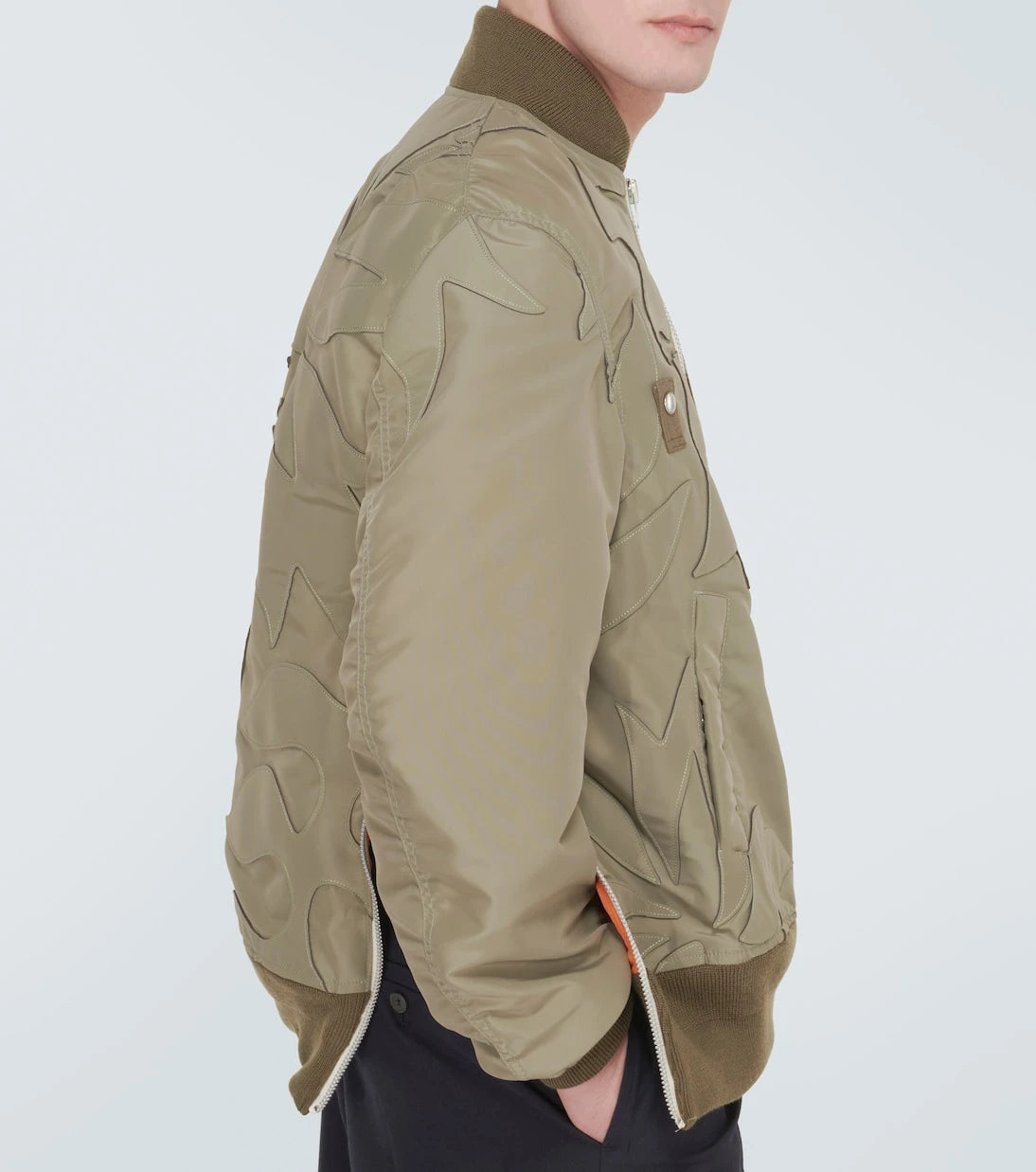Sacai - Embroidered twill bomber jacket