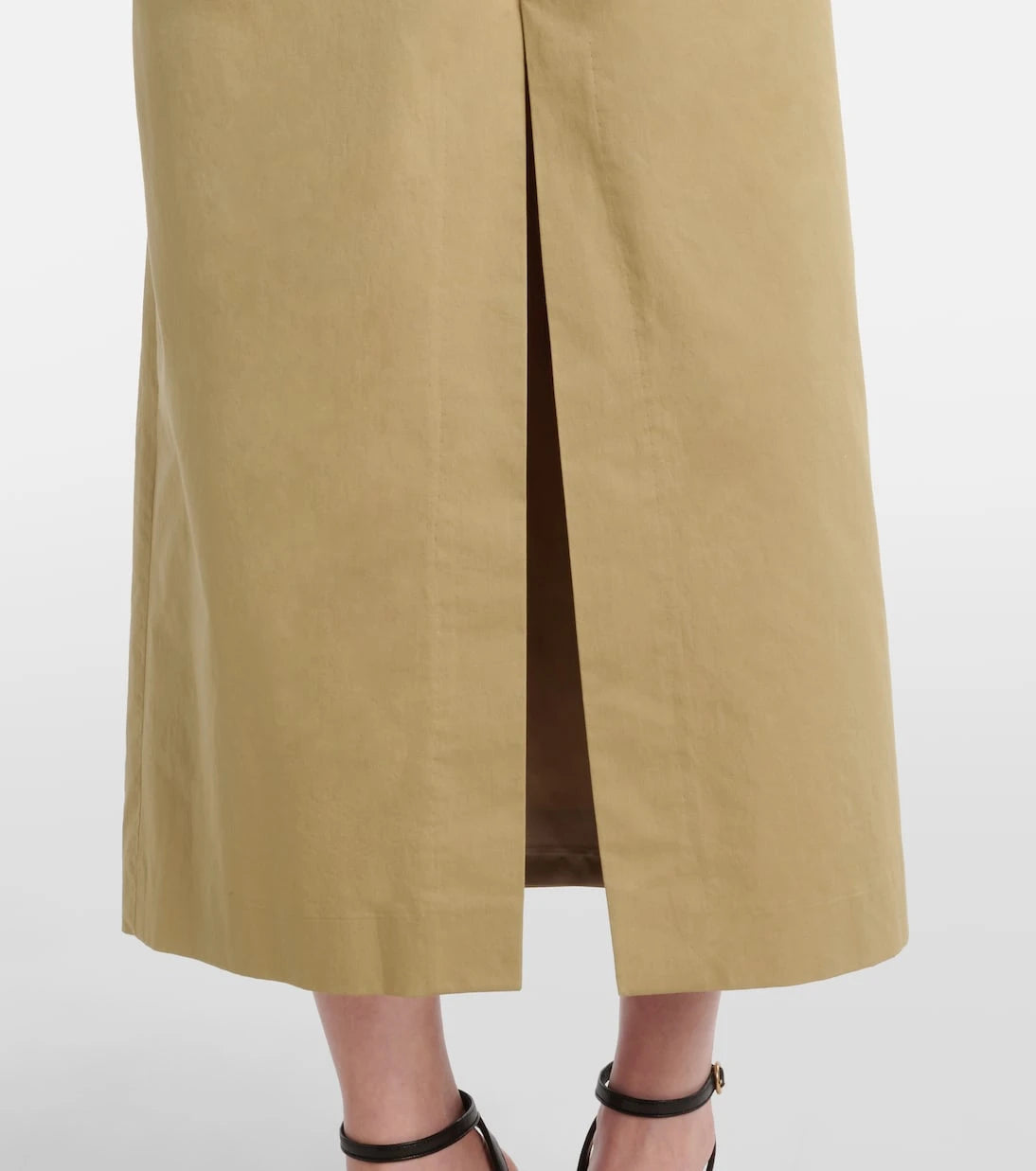 Dries Van Noten - Belted pleated cotton midi skirt