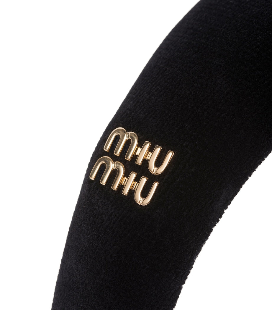 Black Velvet Logo Headband