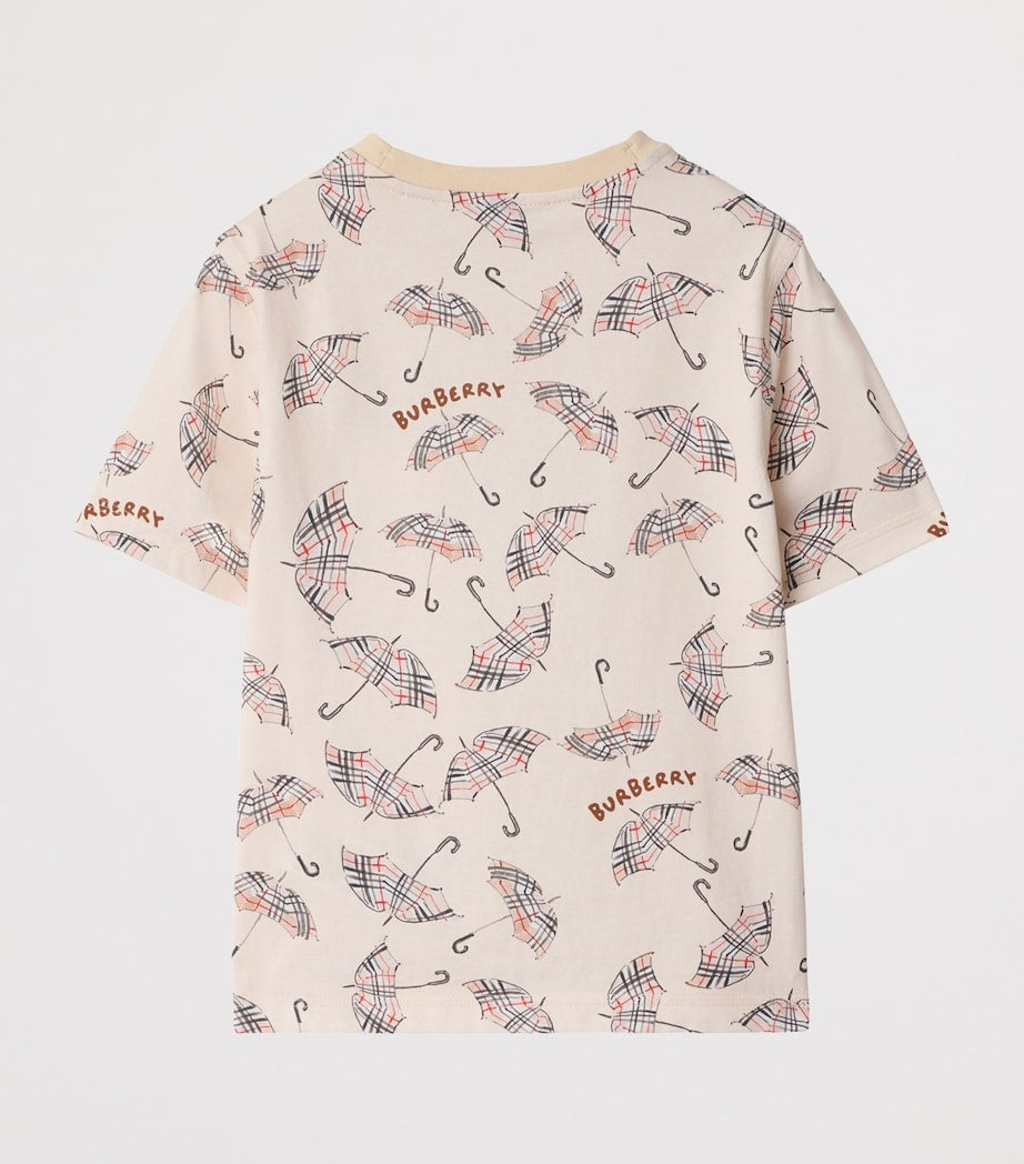 Burberry Kids Cotton Umbrella T-Shirt (3-12 Years)