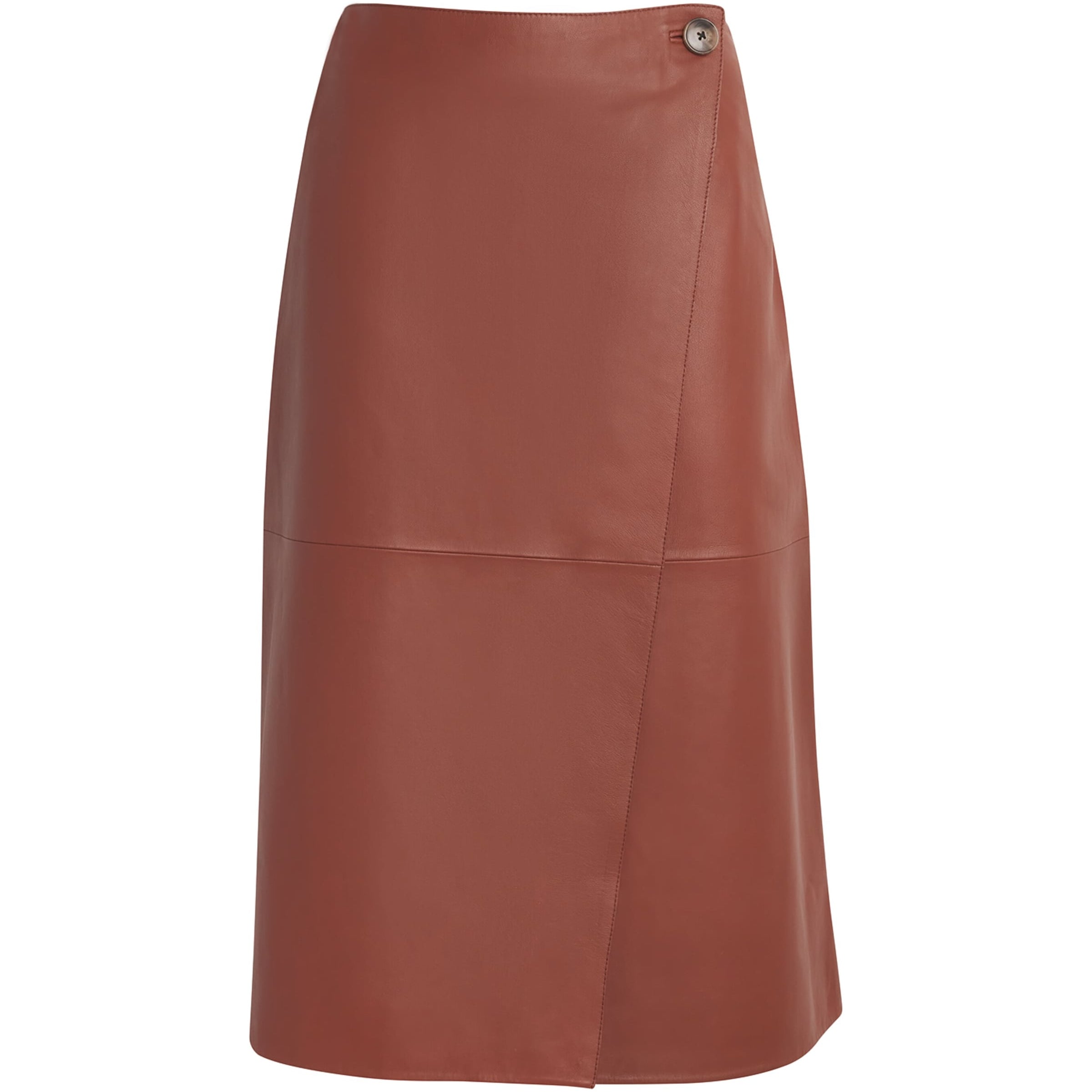 Yves Salomon Red Lambskin Wrap Skirt