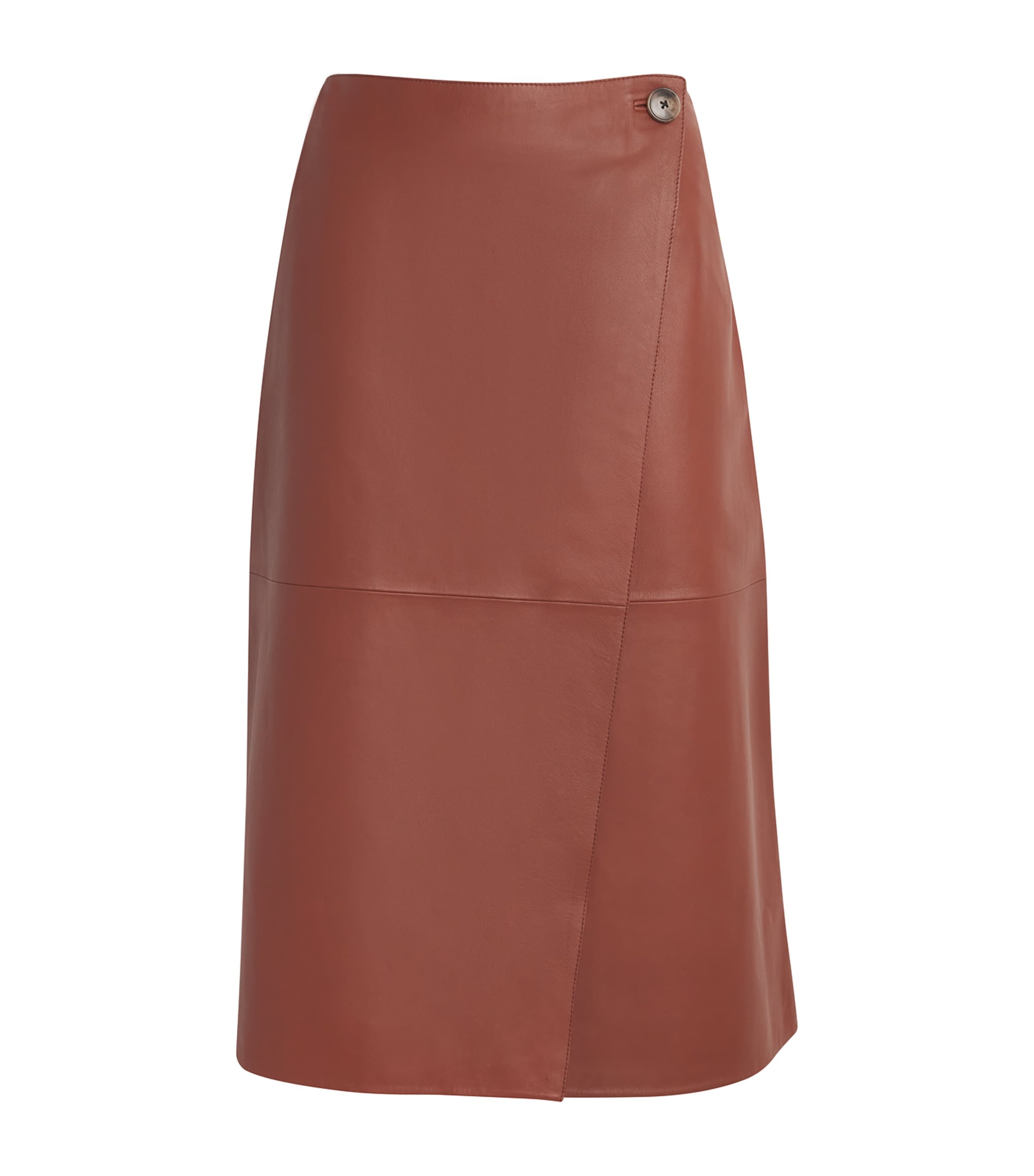 Yves Salomon Red Lambskin Wrap Skirt