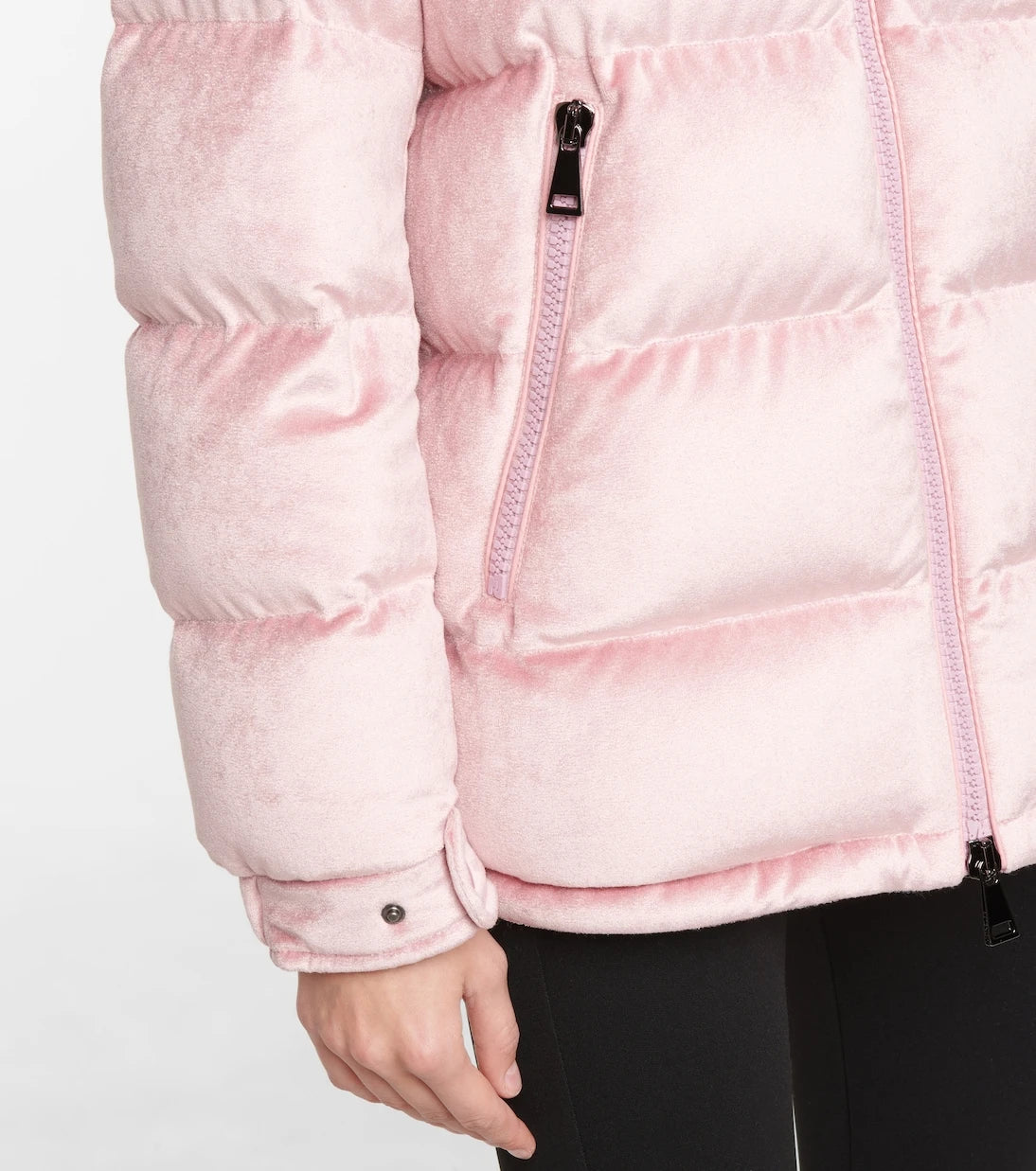 Moncler - Holostee kapitone kadife ceket