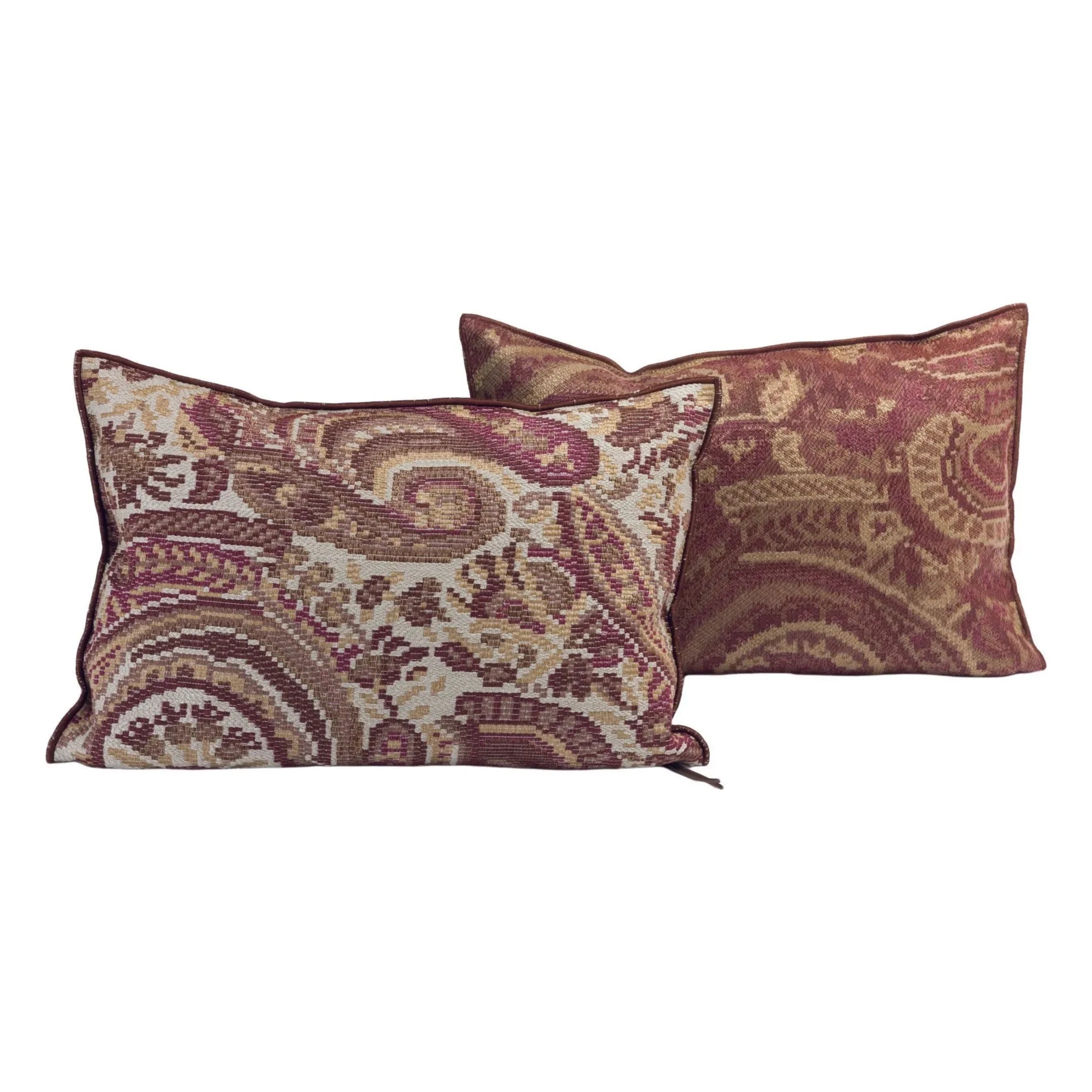 Maison de Vacances - Vice Versa Jacquard Paisley In &amp; Outdoor Cushion  | Pink
