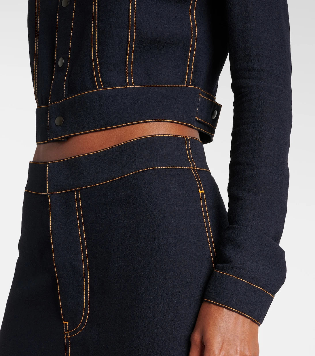 Alaïa - Fluid cropped wool-blend jacket