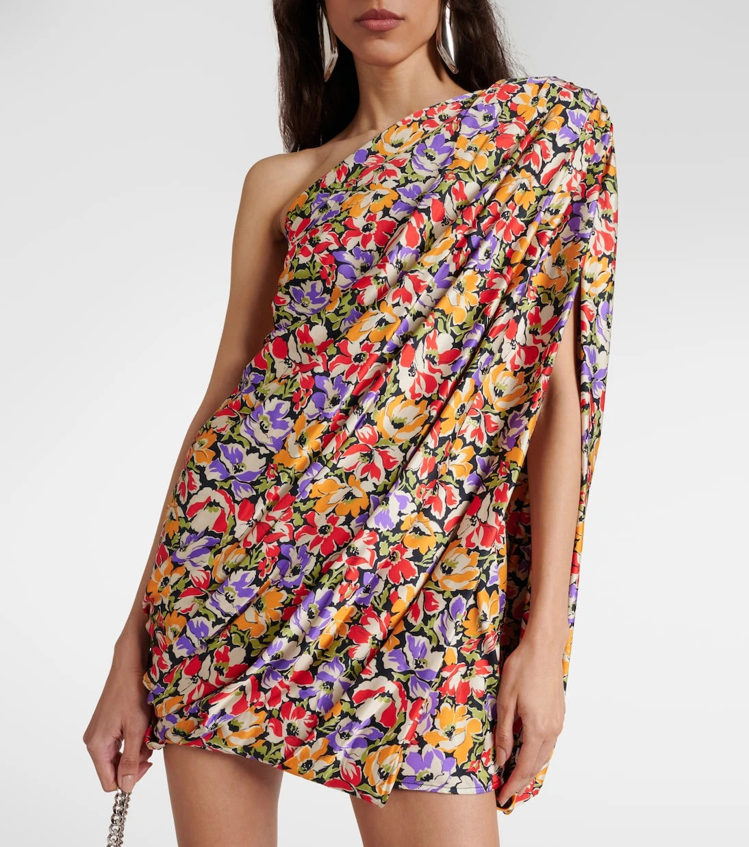 Stella McCartney - Floral one-shoulder minidress