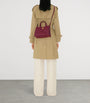 Burberry Burgundy Mini Calfskin Cotswolds Tote Bag
