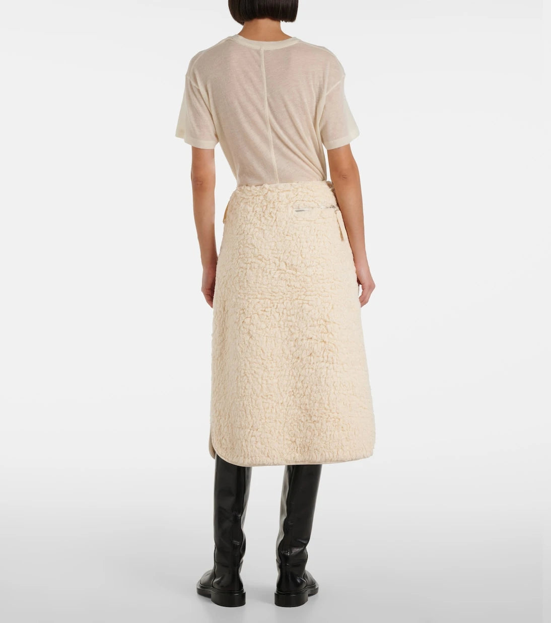 Jil Sander - Cotton fleece midi skirt