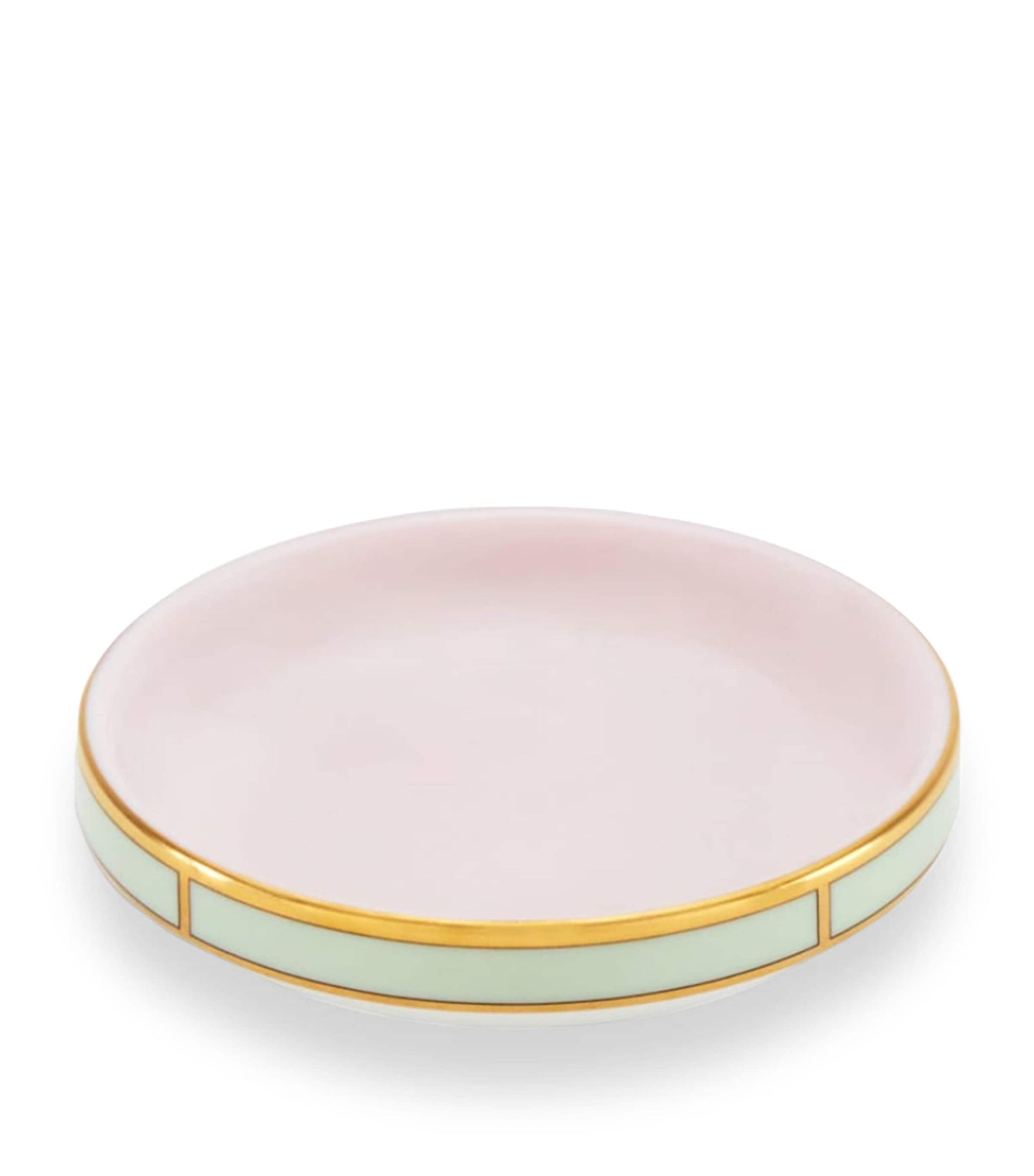 GINORI 1735 Porcelain Colonna Diva Rosa Butter Dish (10cm)