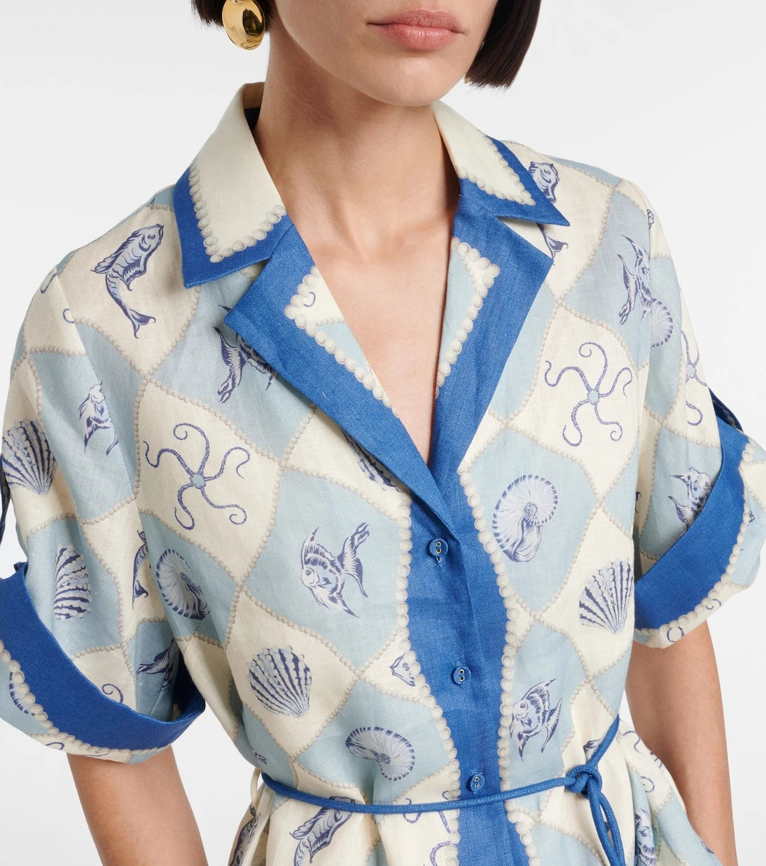 Alémais - Pia printed linen shirt dress