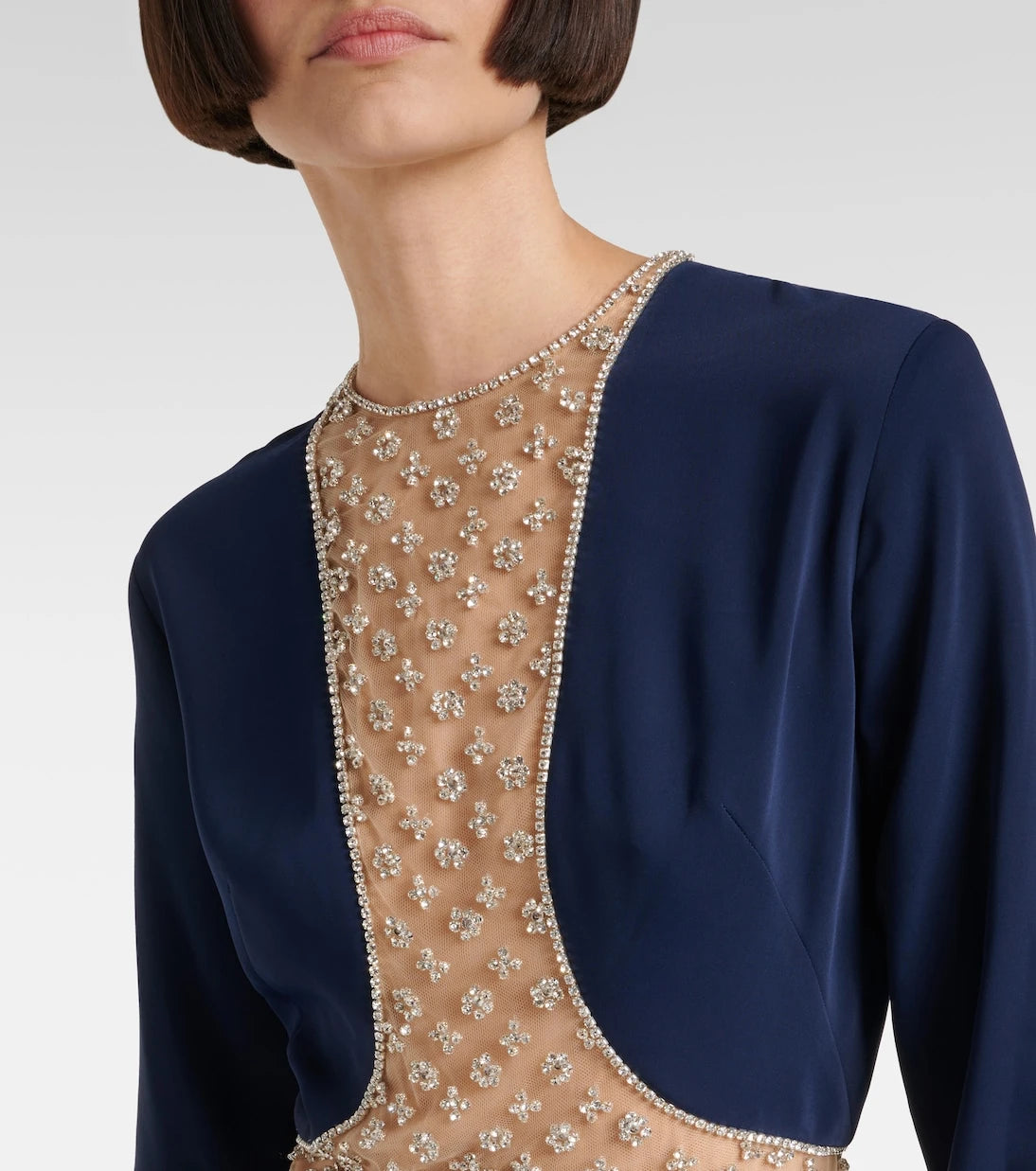 Costarellos - Inara embellished cutout tulle gown