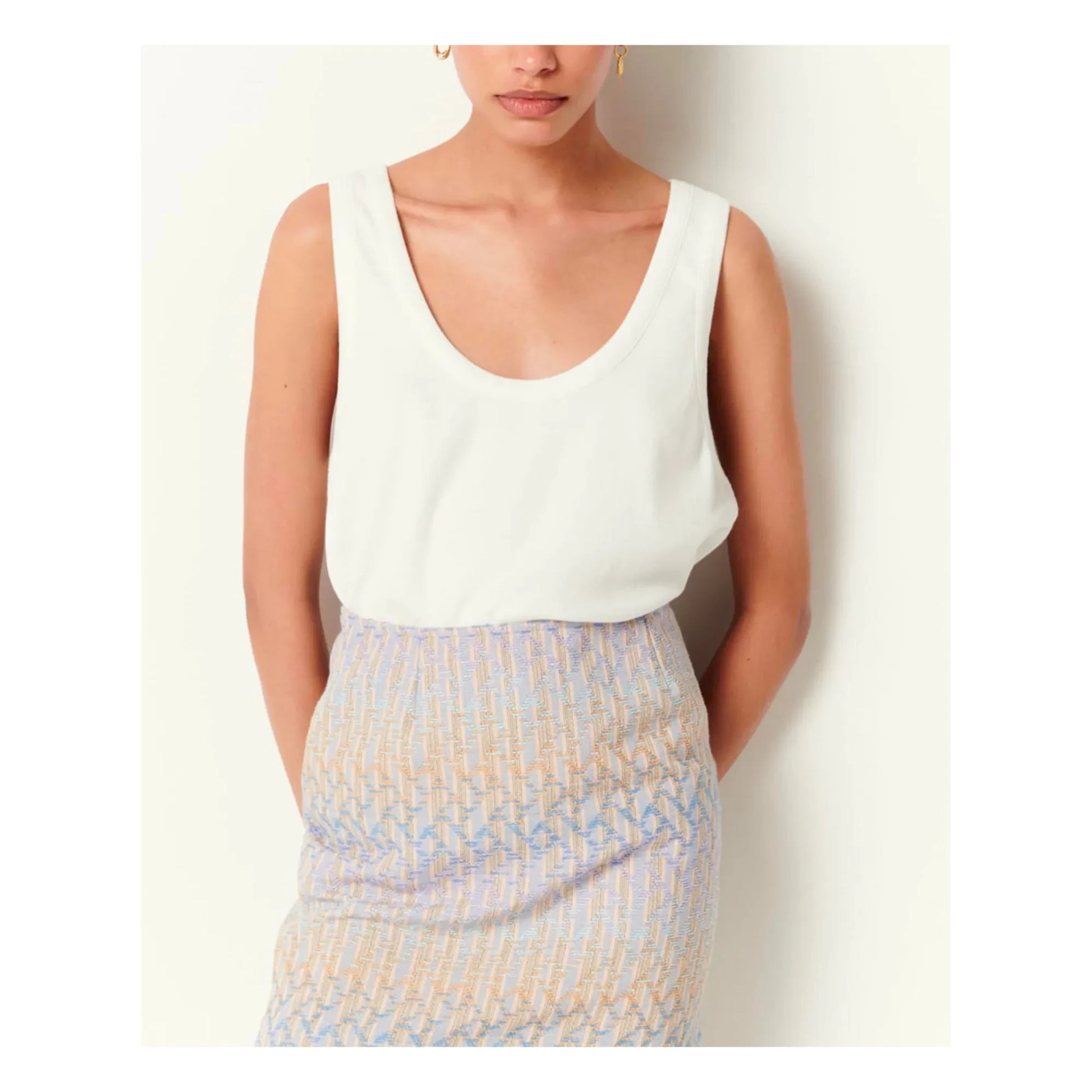Sessùn - The D ribbed tank top | Optic White