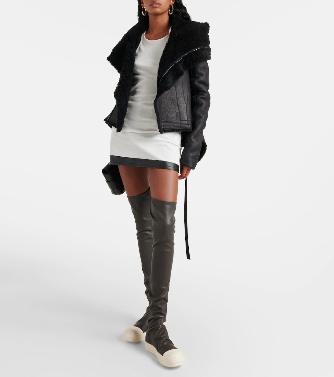 Rick Owens - Stocking knee-high leather sneakers
