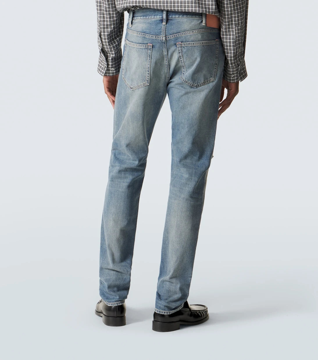Acne Studios - بنطلون جينز 1979M بقصة ضيقة ومظهر مهترئ
