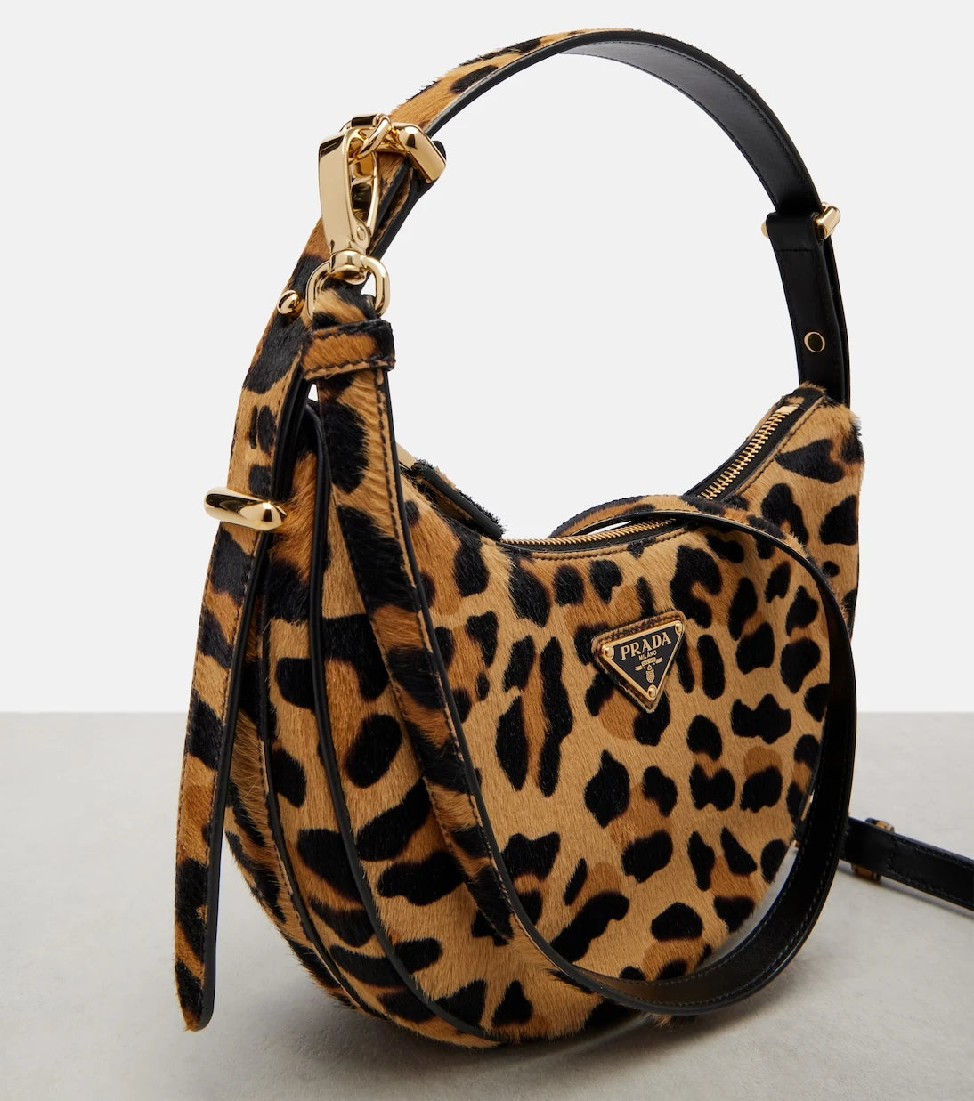 Prada - Prada Arqué calf hair shoulder bag