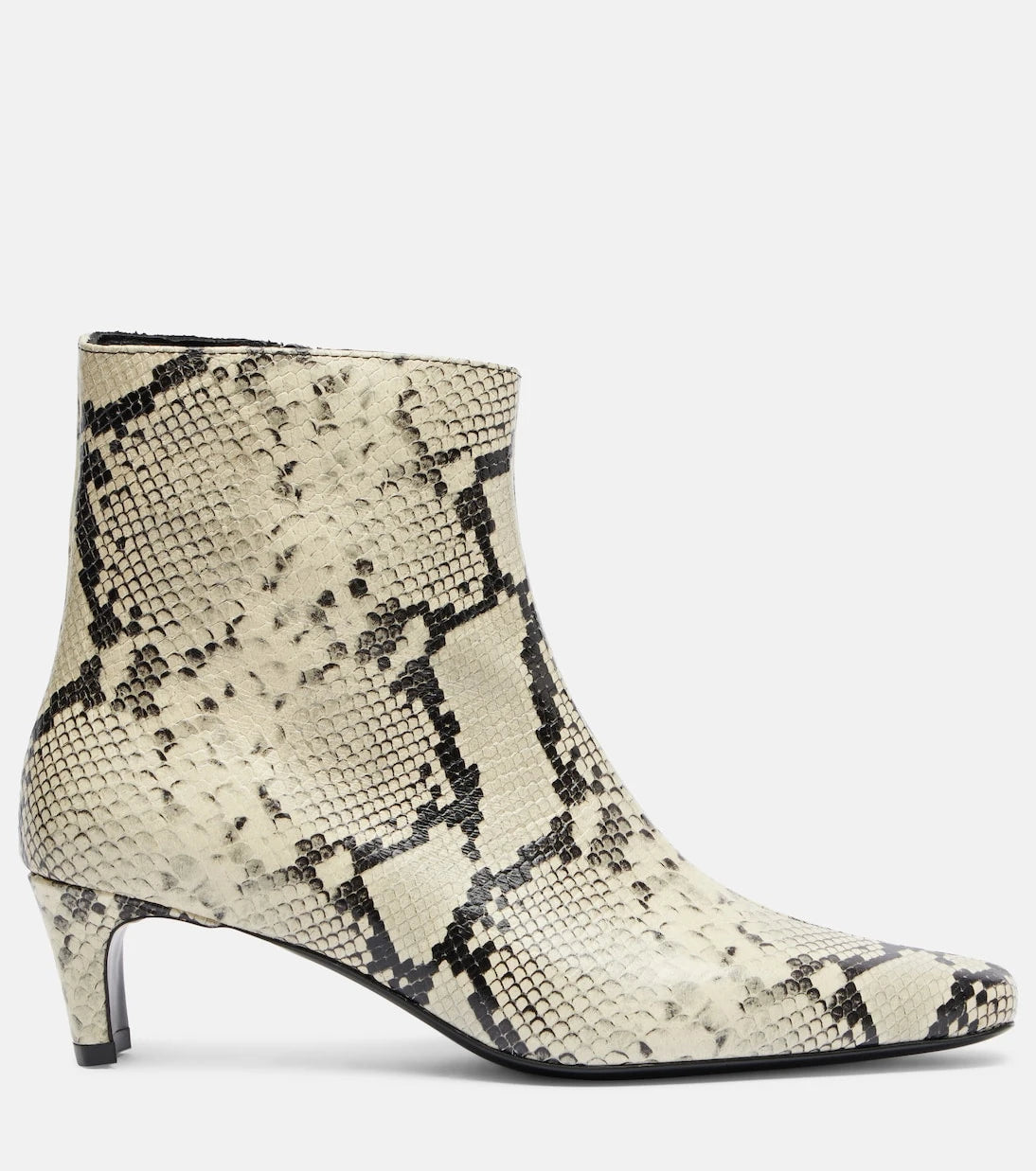 Staud - Wally snake-effect leather ankle boots