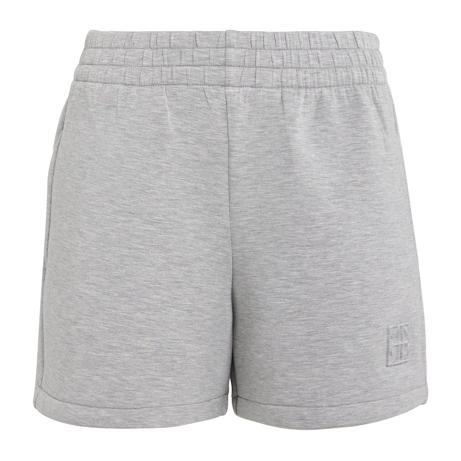 Grey Stretch-Jersey Heather Sweatshorts
