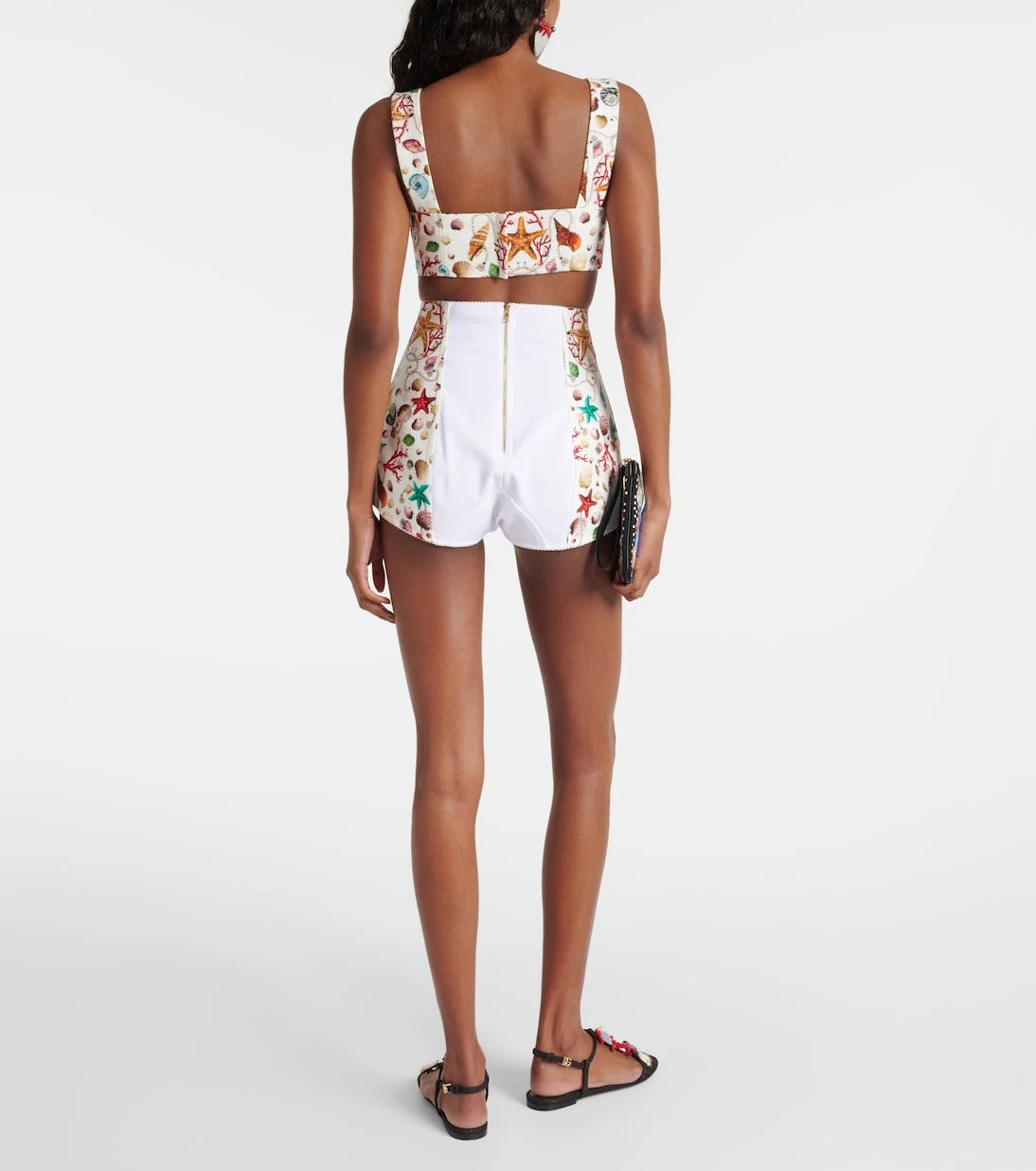 Dolce&Gabbana - Capri printed high-rise shorts