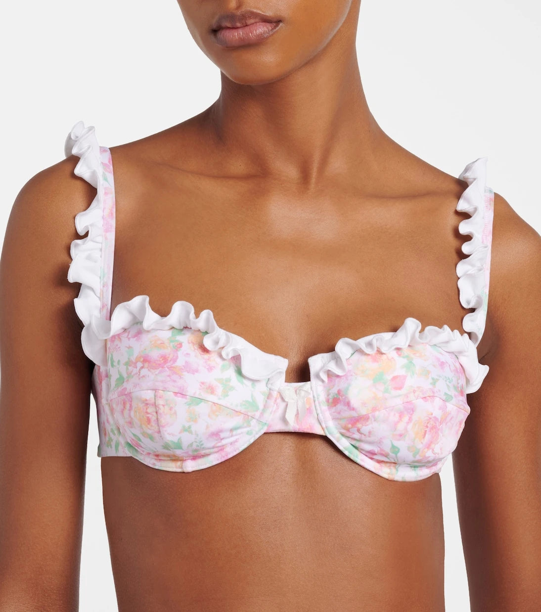 Bananhot - Jena floral ruffled bikini top