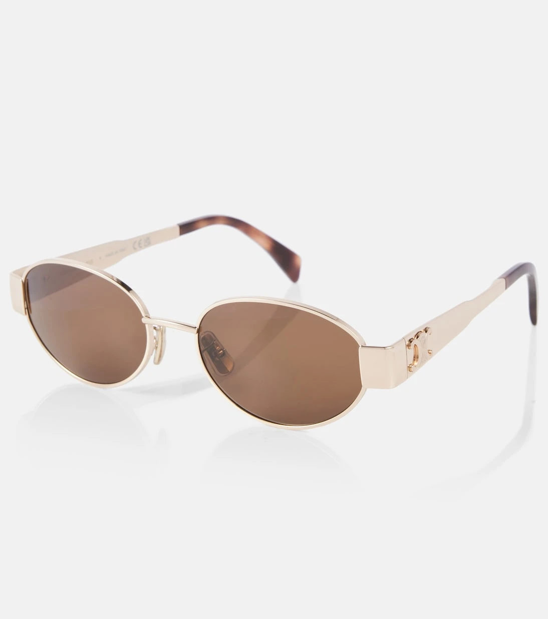 Celine Eyewear - Triomphe Metal 01 oval sunglasses