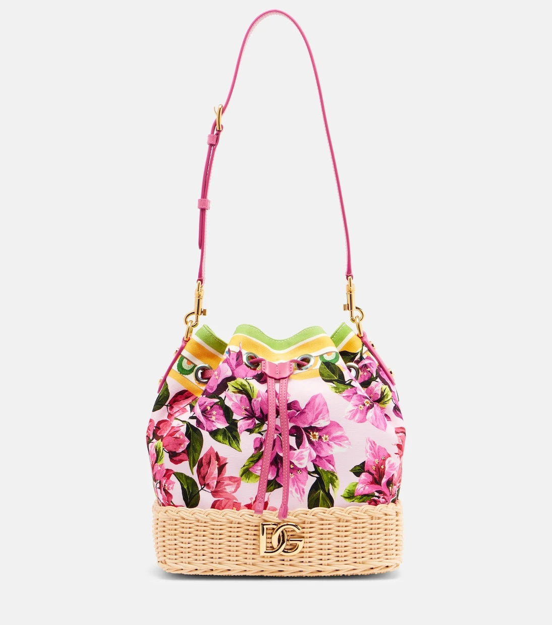 Dolce&Gabbana - حقيبة دلو تورمينا المزينة بالزهور من DG