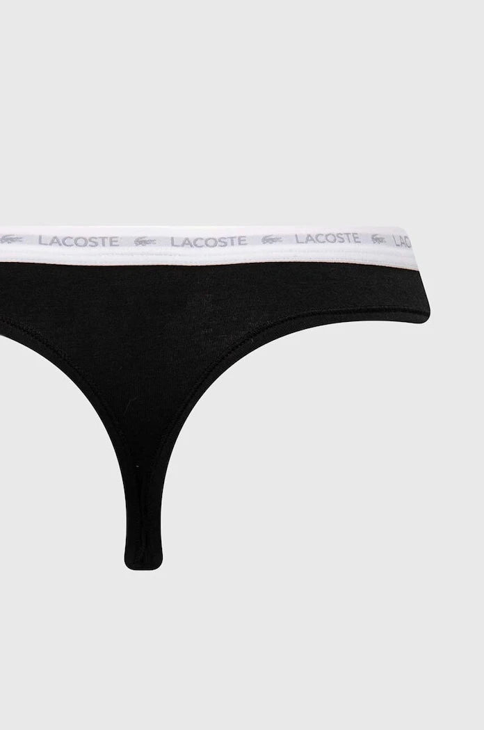 Lacoste Pamuk ve Elastanlı Kadın String Külot 3'lü