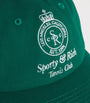 Green Cotton Embroidered Baseball Cap