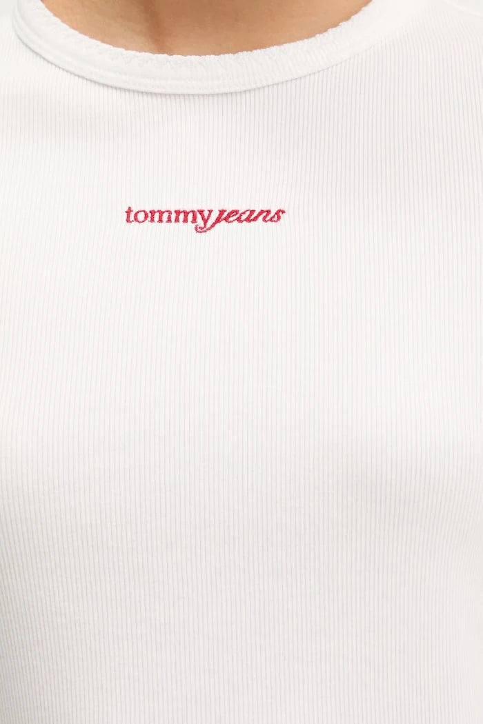 Tommy Jeans kadın pamuklu elastan tişört