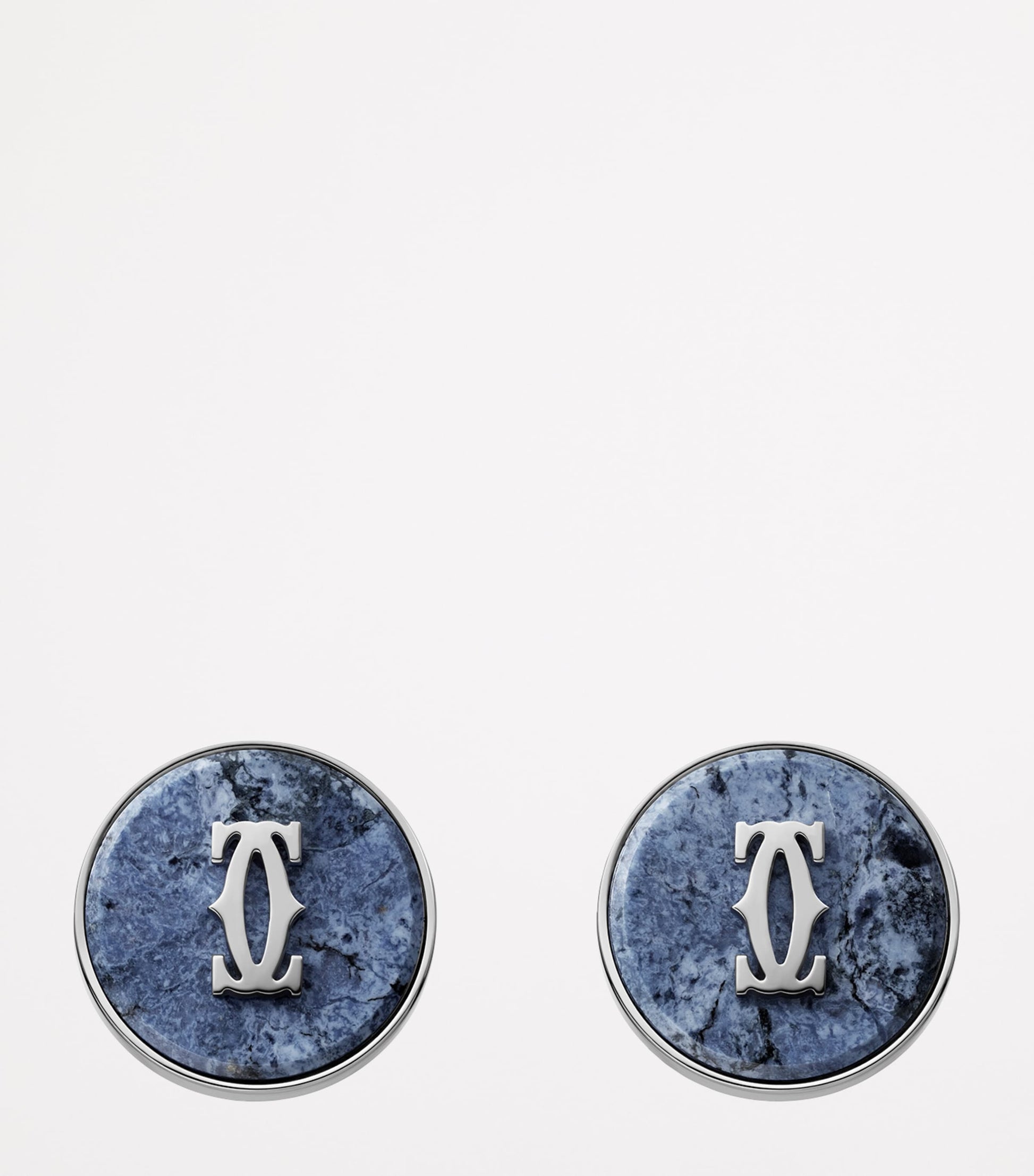 Cartier Sterling Silver Double C de Cartier Cufflinks