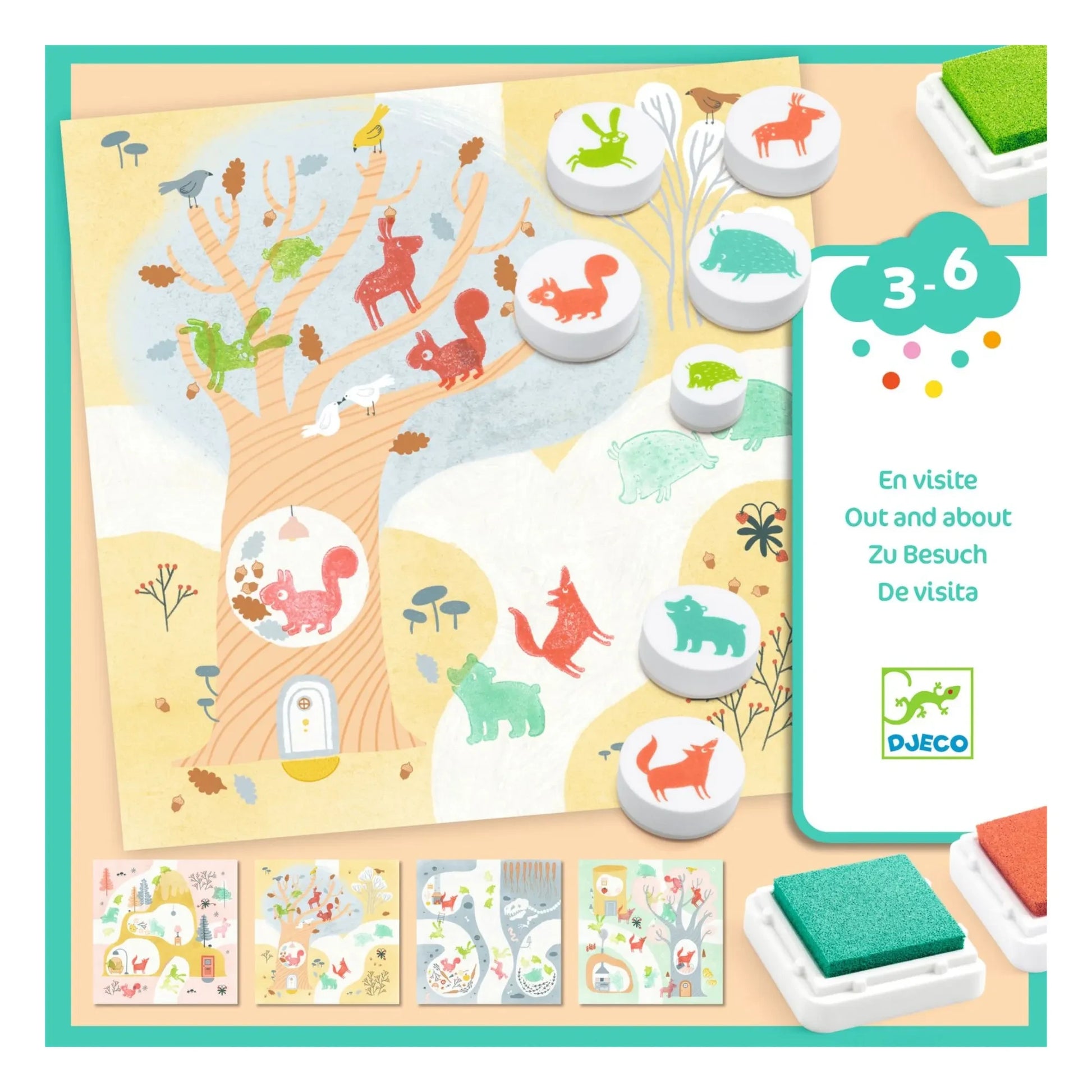 Djeco - Animal Stamp Activity Kit