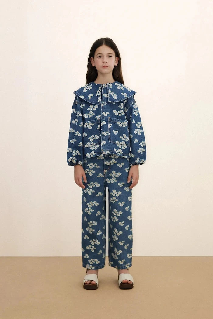 Детски дънки Tinycottons BLOSSOMS DENIM JEANS
