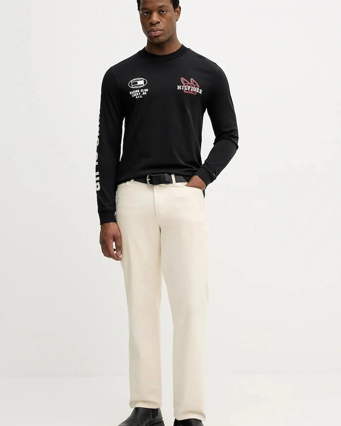 Tommy Hilfiger Uzun Kollu Pamuklu Bluz