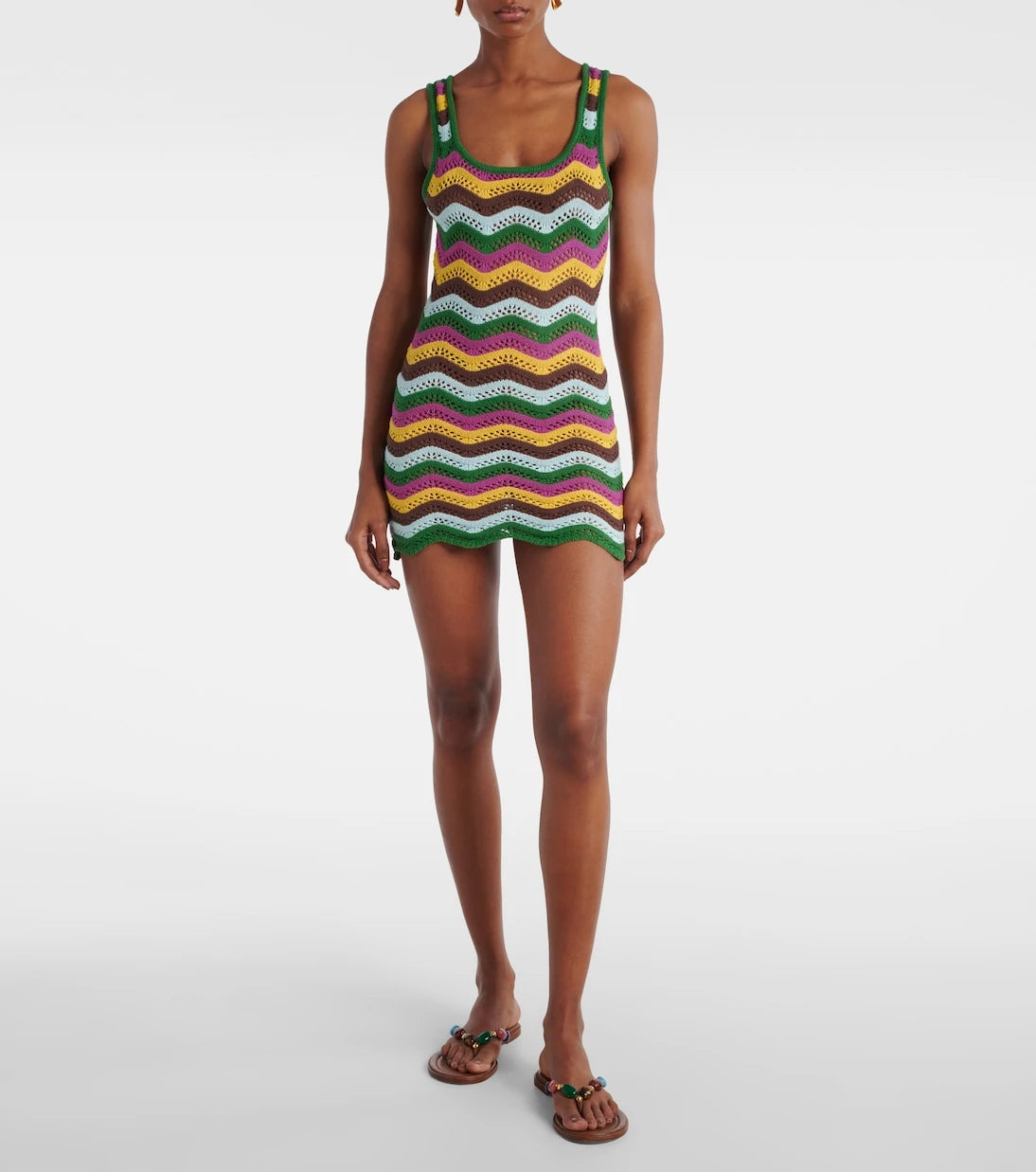 Bananhot - Lindsay striped crochet minidress