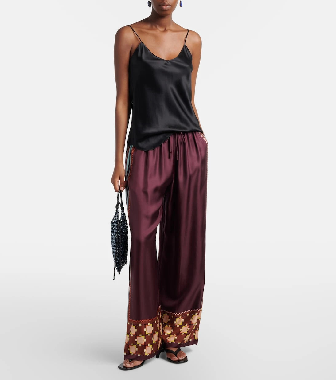 Staud - Karla beaded top-handle bag