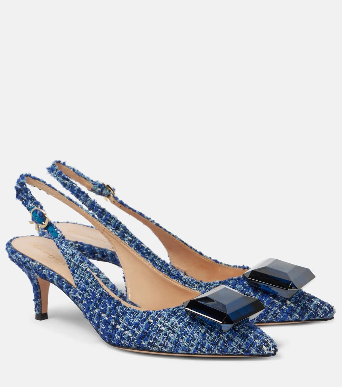 Gianvito Rossi - Jaipur 55 bouclé slingback pumps