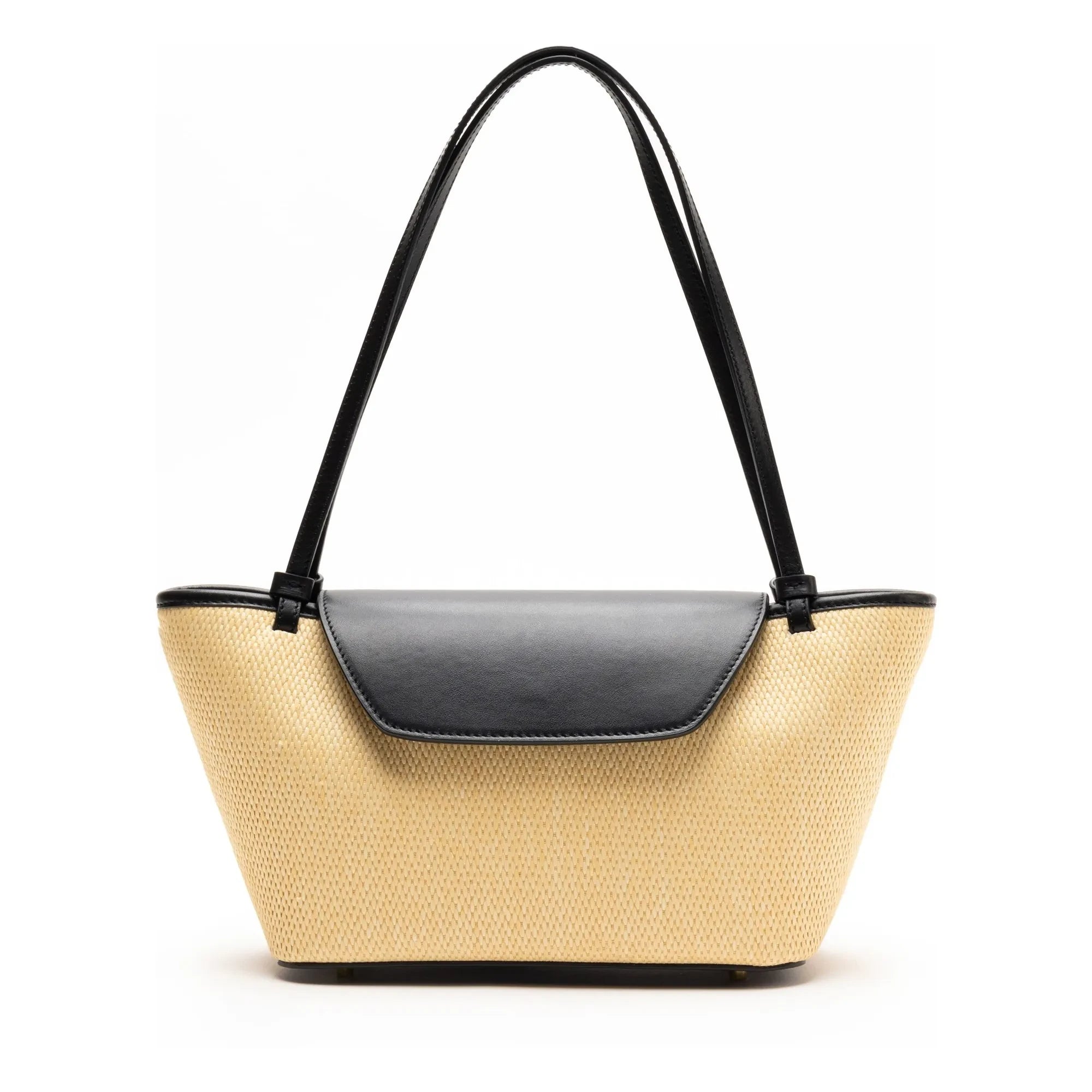 Elleme - Raffia and Leather Mail Bag | Natural