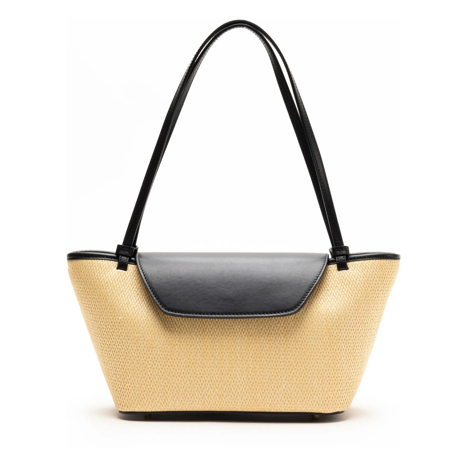 Elleme - Raffia and Leather Mail Bag | Natural