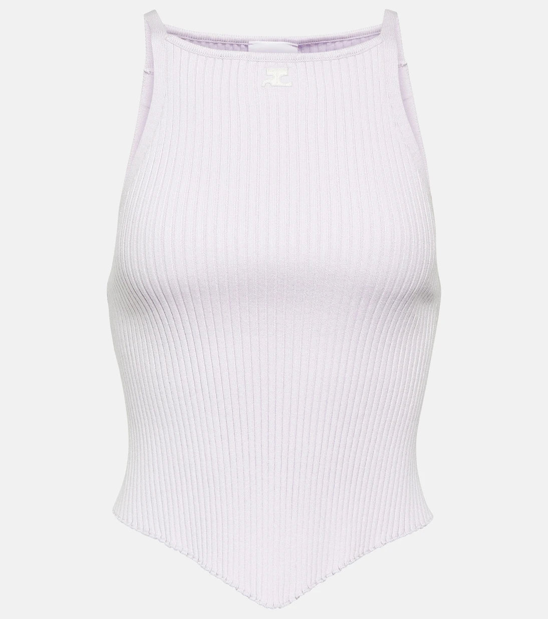 Courrèges - Logo ribbed-knit tank top