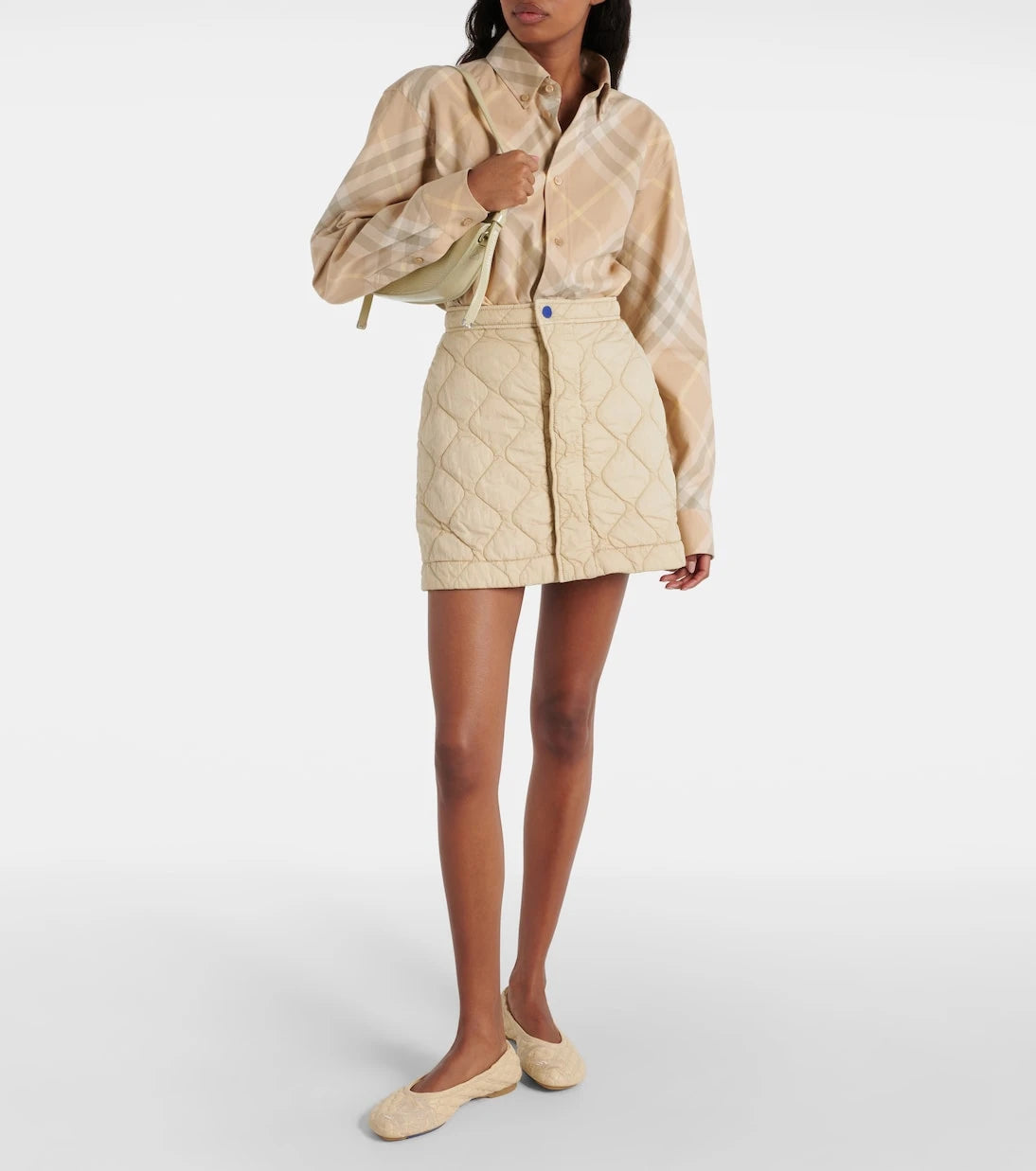 Burberry - EKD quilted leather ballet flats
