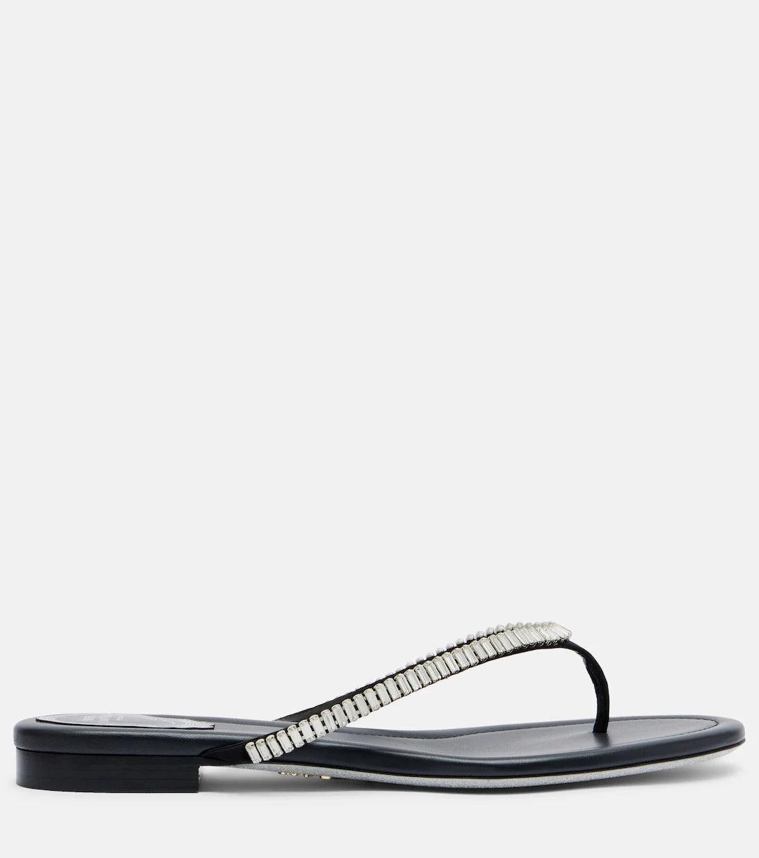 Rene Caovilla - Embellished satin thong sandals