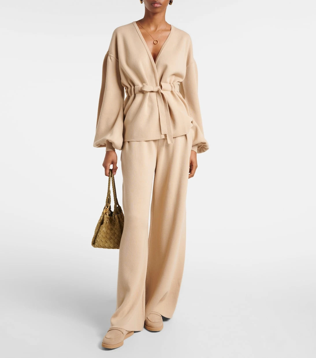 Max Mara - حذاء لوفر Softmoc من الشمواه