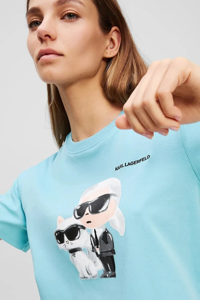 Karl Lagerfeld IKON Pamuklu Tişört
