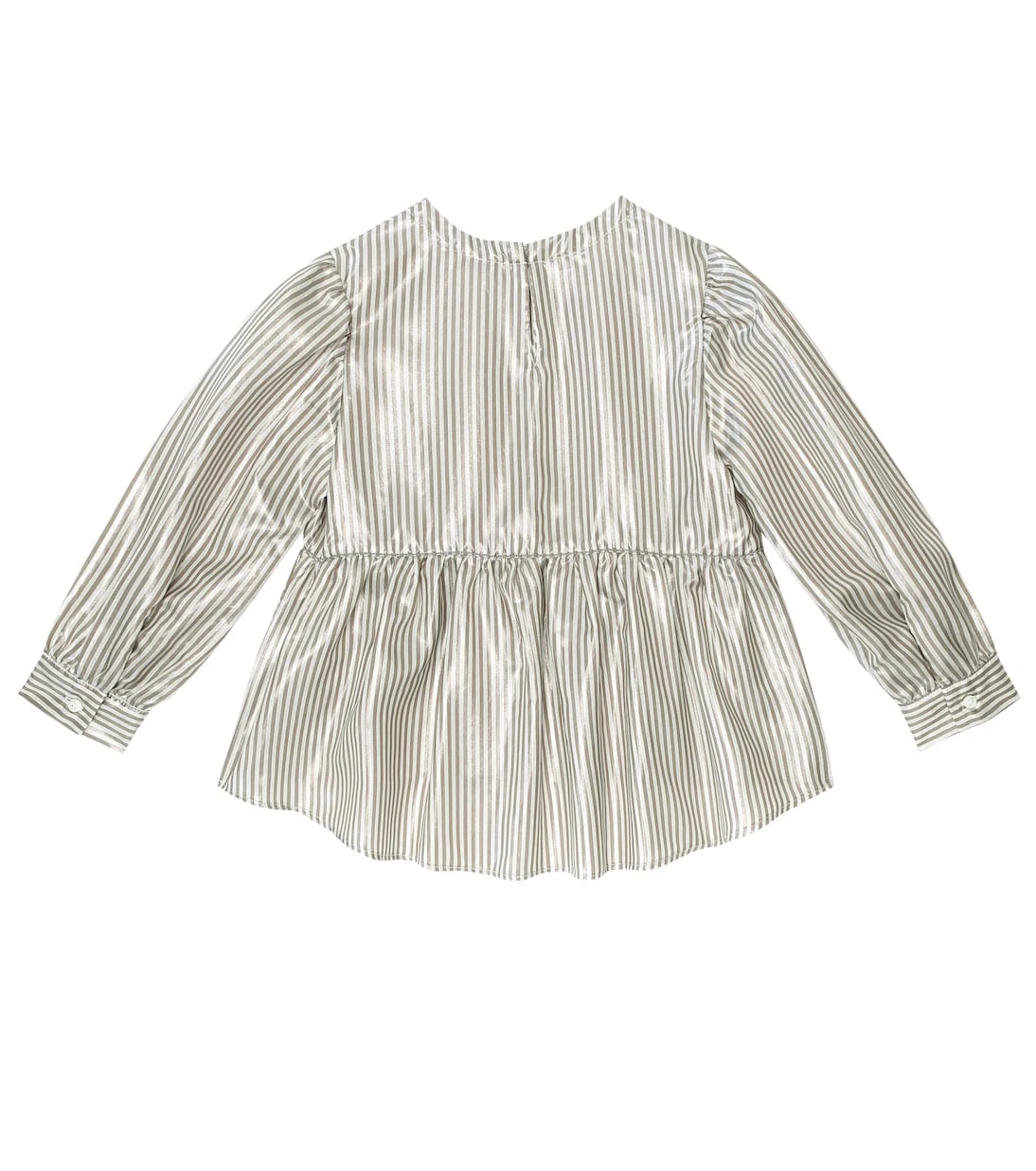 Brunello Cucinelli Kids - بلوزة حريرية مخططة