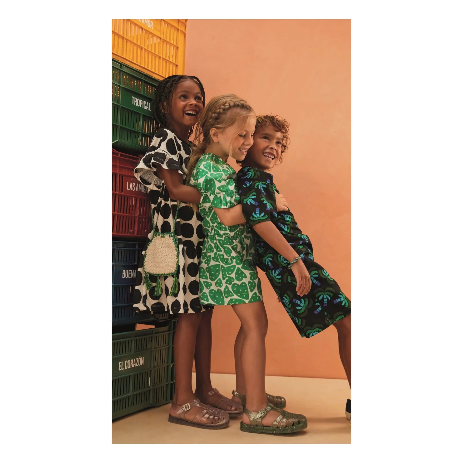 Fabula - Blouse Crop Cœurs | Green
