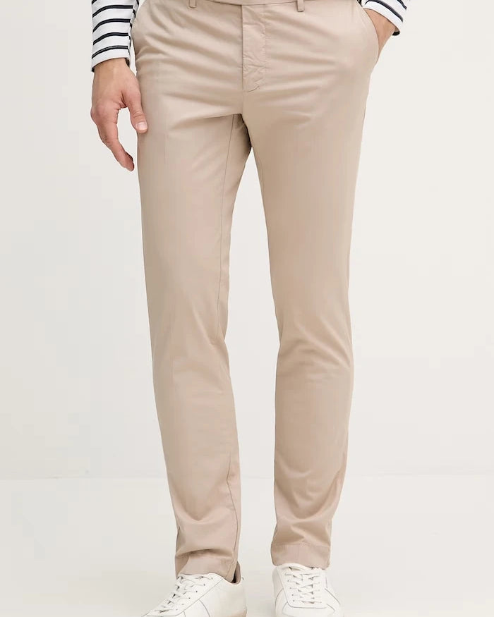 Hackett London панталон slim fit мъжки от памук с еластан