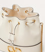 Valentino Garavani White Leather VLogo Bucket Bag