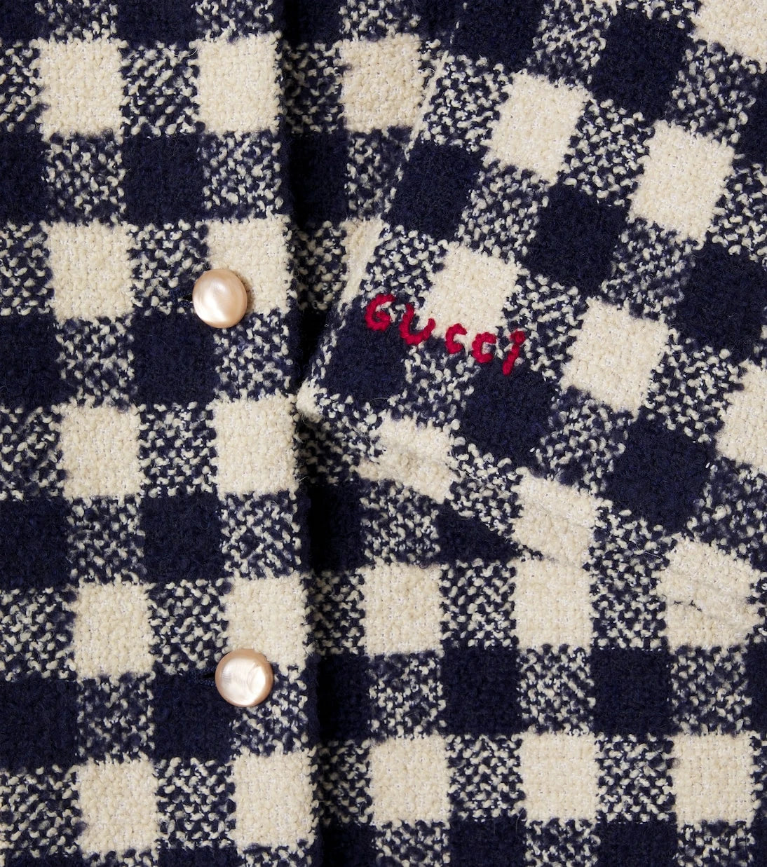 Gucci Kids - معطف تويد كاروهات × إيوان روبرتس