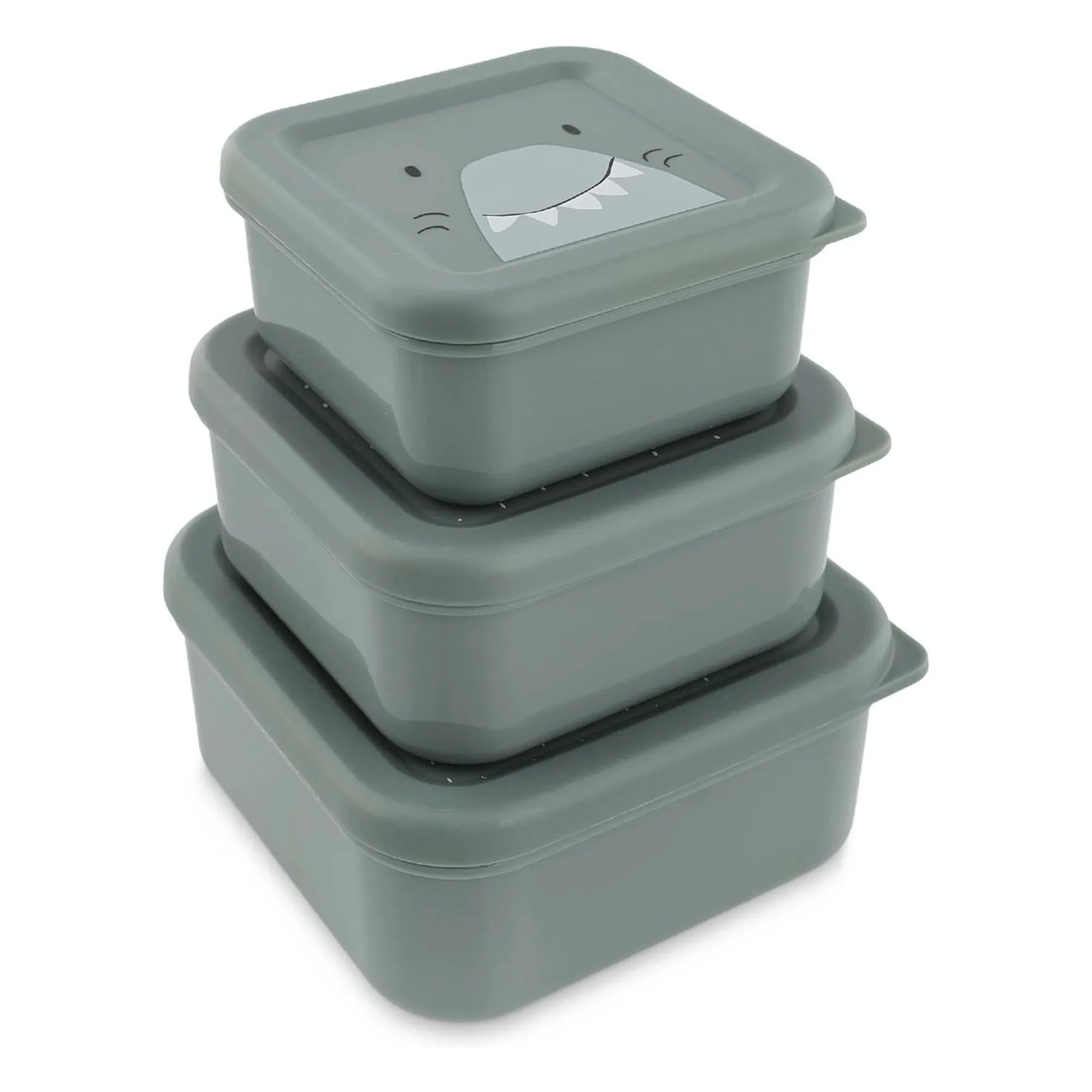 Trixie - Mr. Shark 3-piece snack boxes | Grey blue