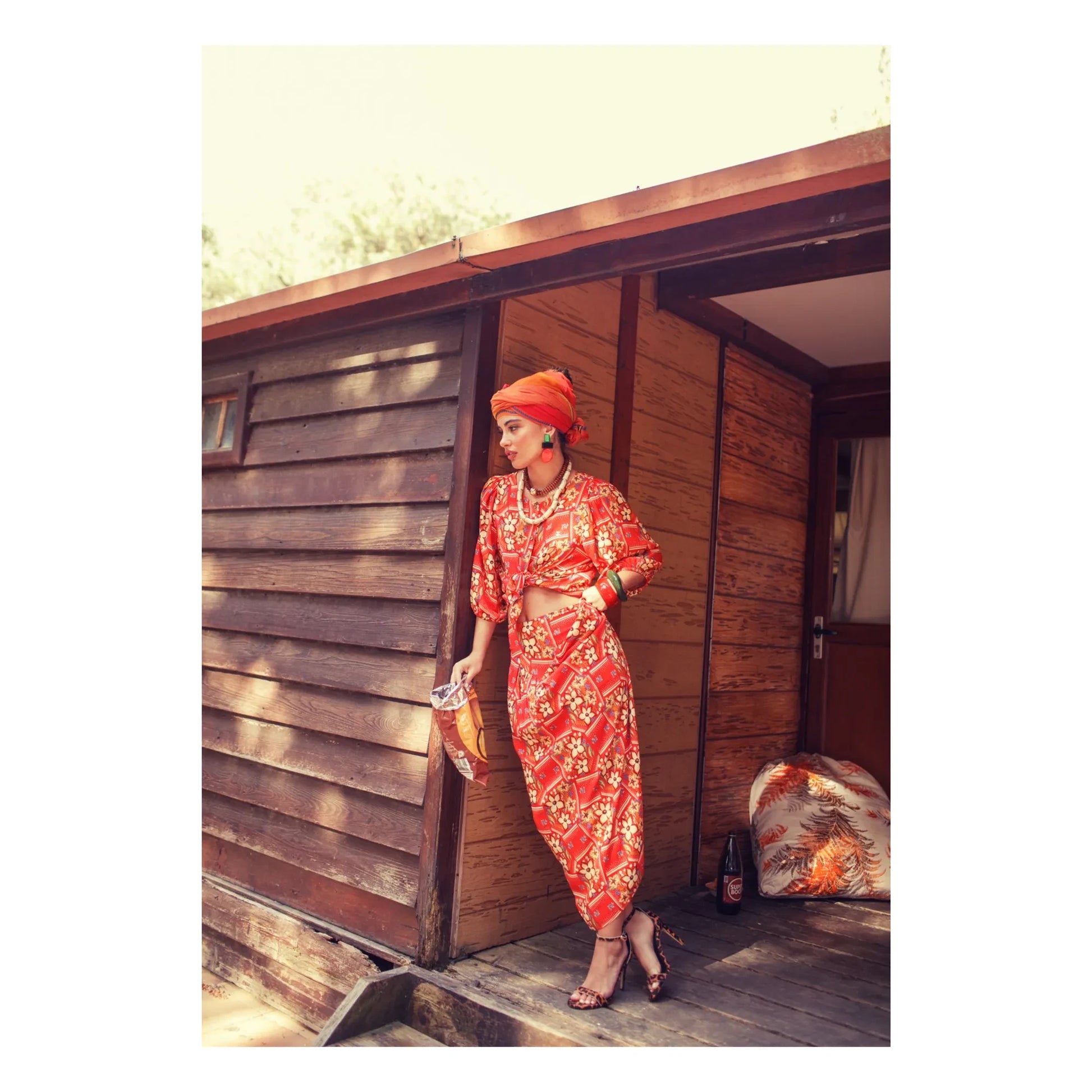 Sisters Department - Floral skirt | Red