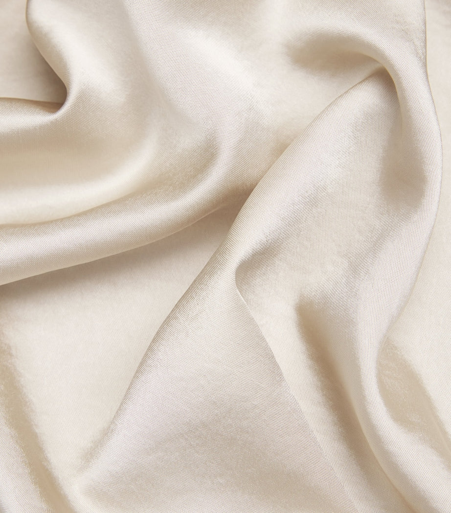 Weekend Max Mara White Satin-Front T-Shirt